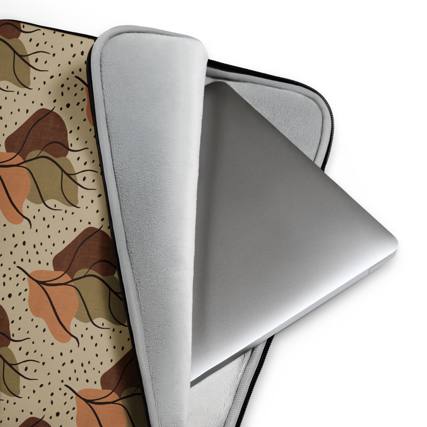Neutral Leaves Laptop Sleeve