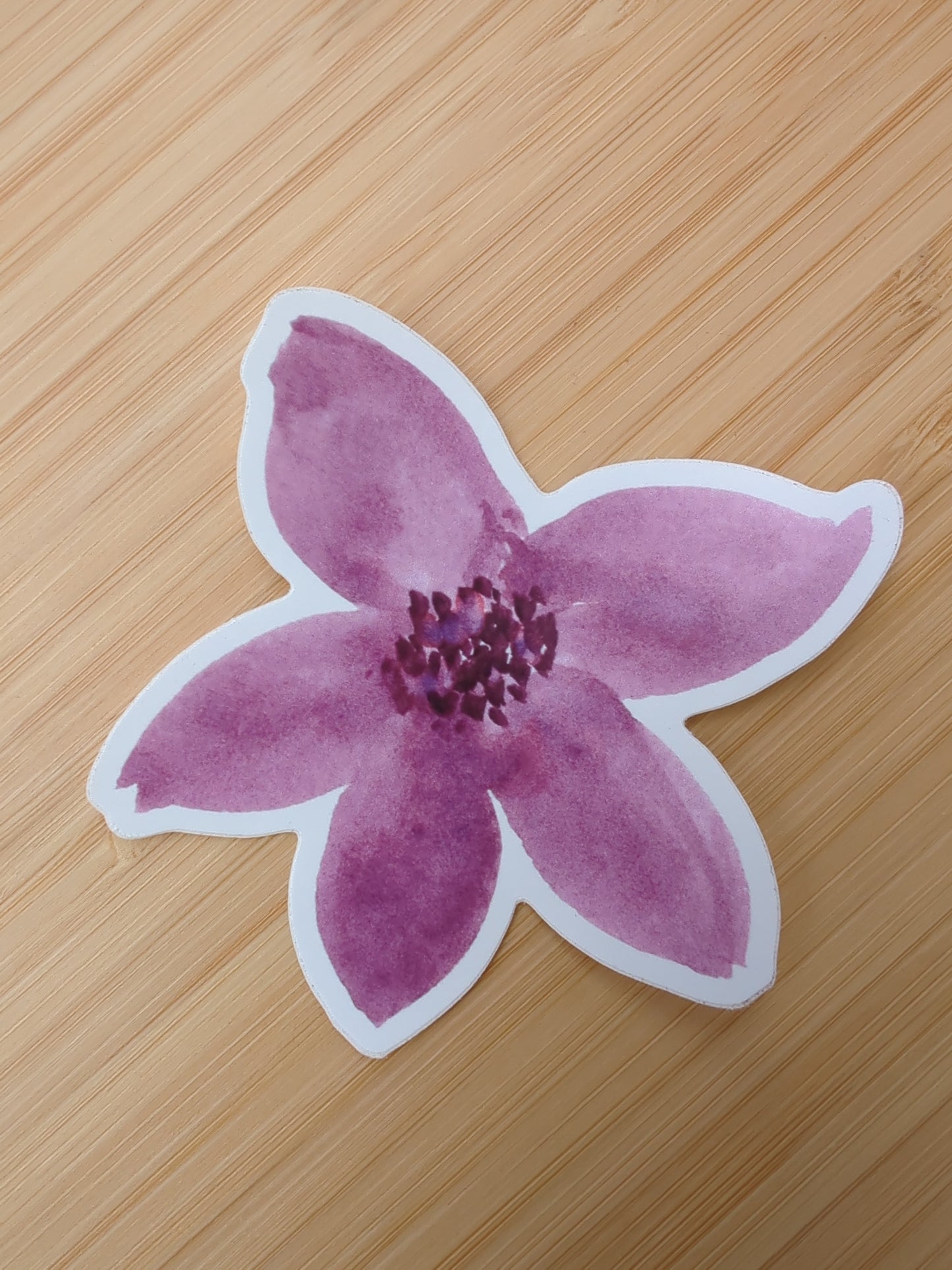 Purple flower sticker