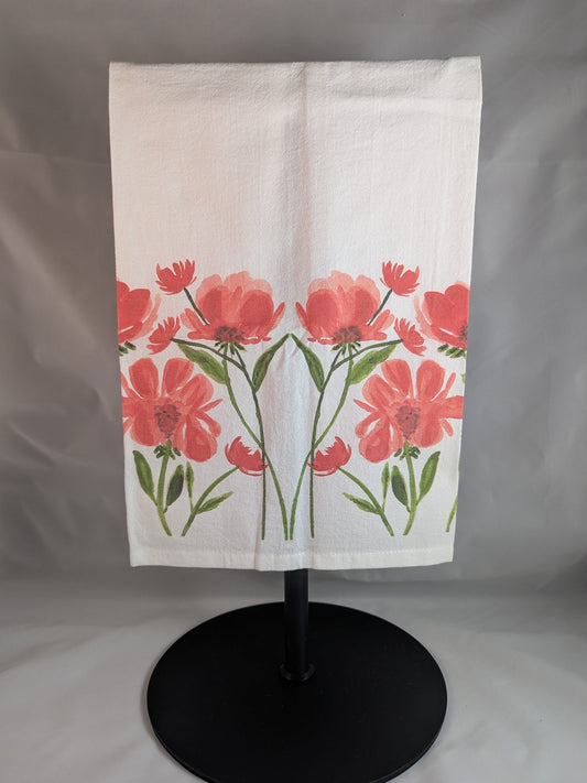 Tea Towels - Double Red Bouquet