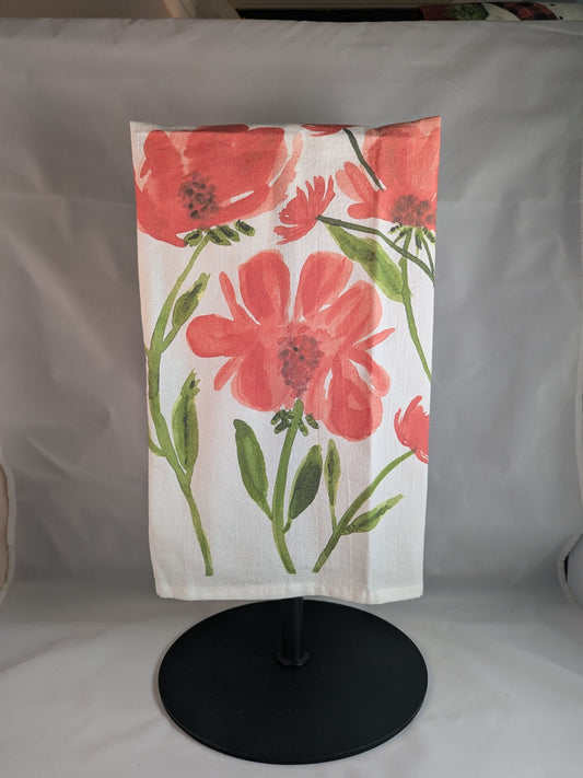 Tea Towels - Large Red Bouquet