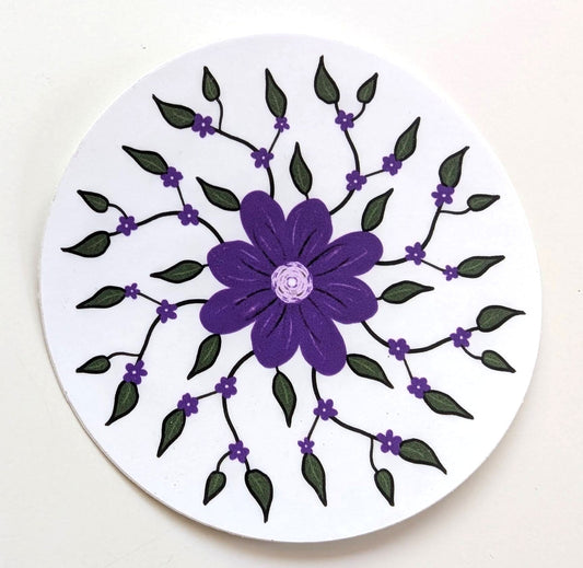 Stickers - Purple Spiral Flower