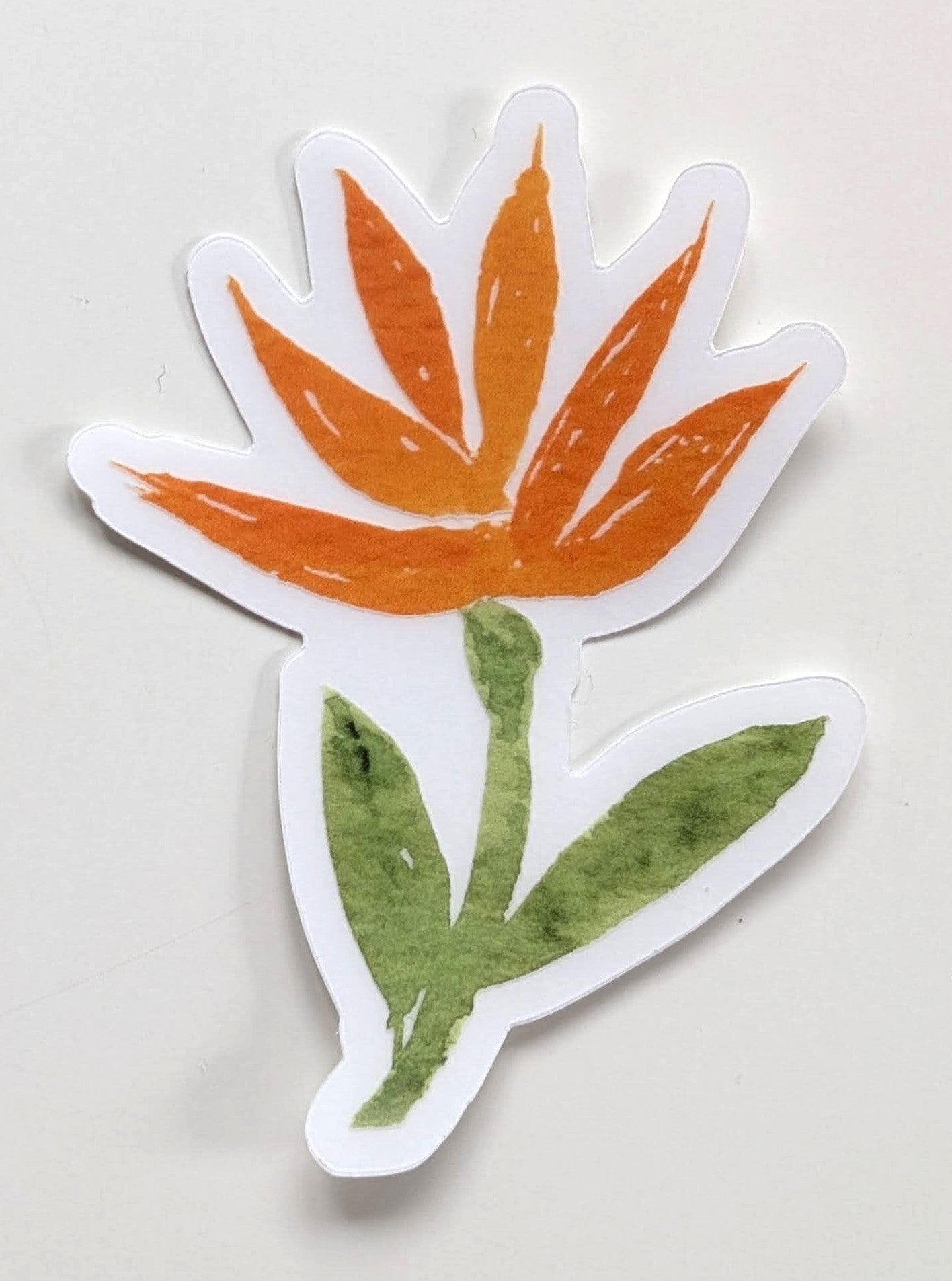 Stickers - Orange Tropical Flower