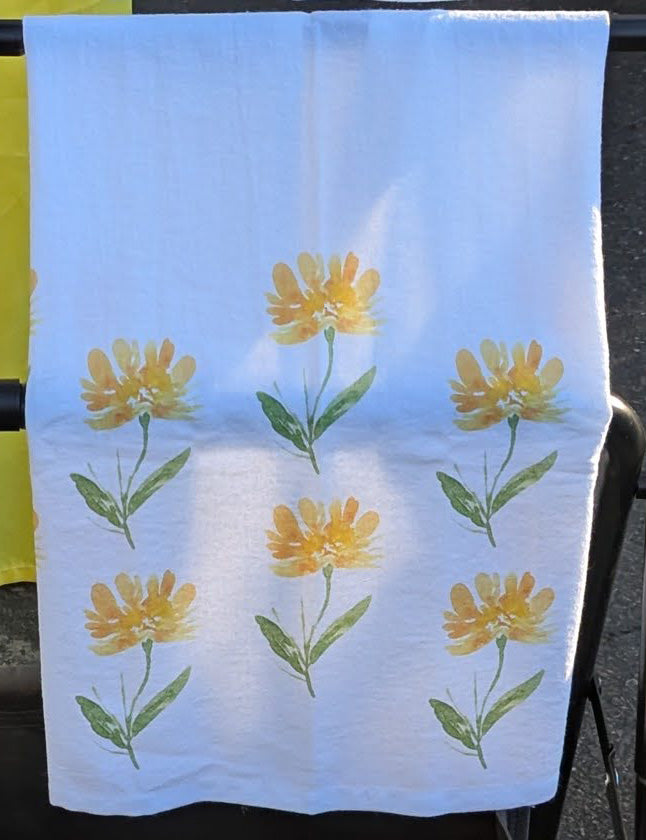 Tea Towels - Yellow Flowers