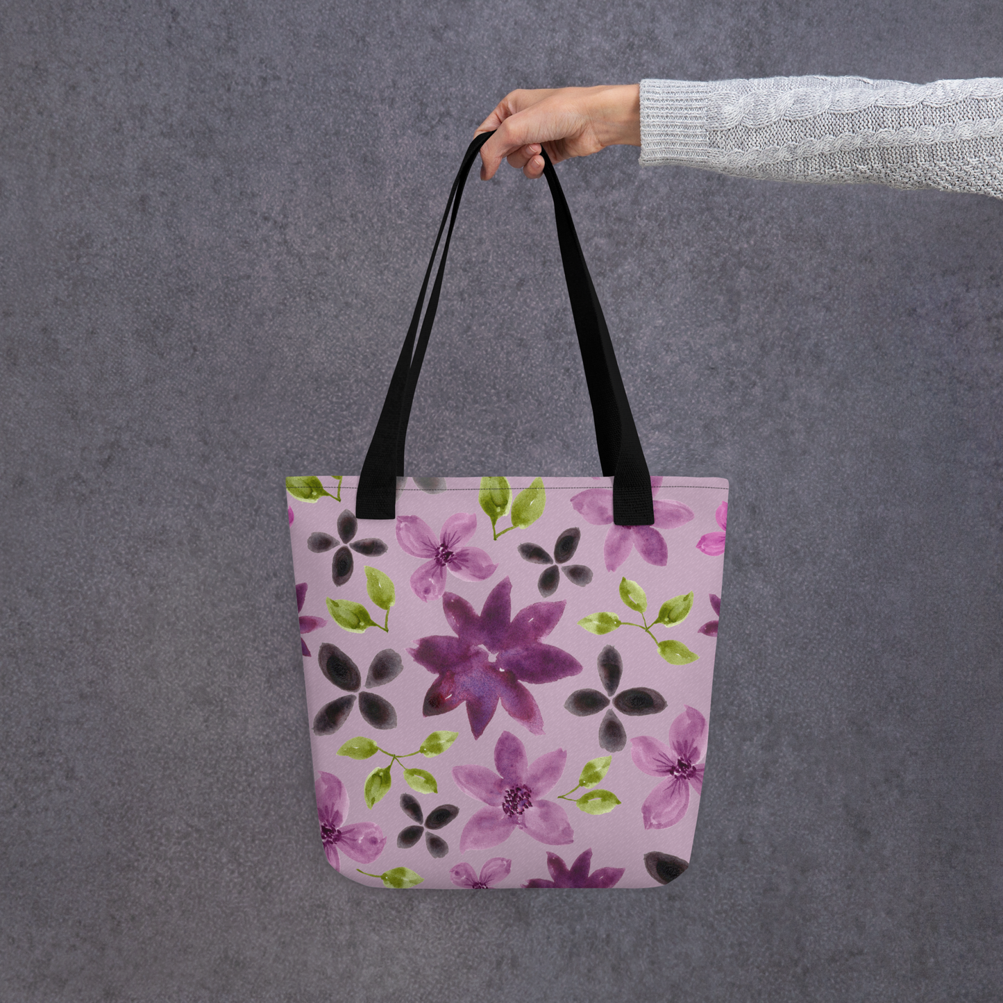 Purple Flowers Tote Bag