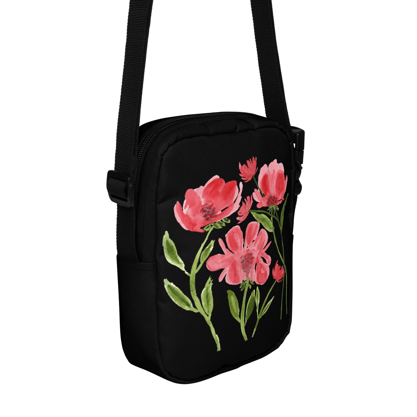 Red Bouquet Crossbody Bag