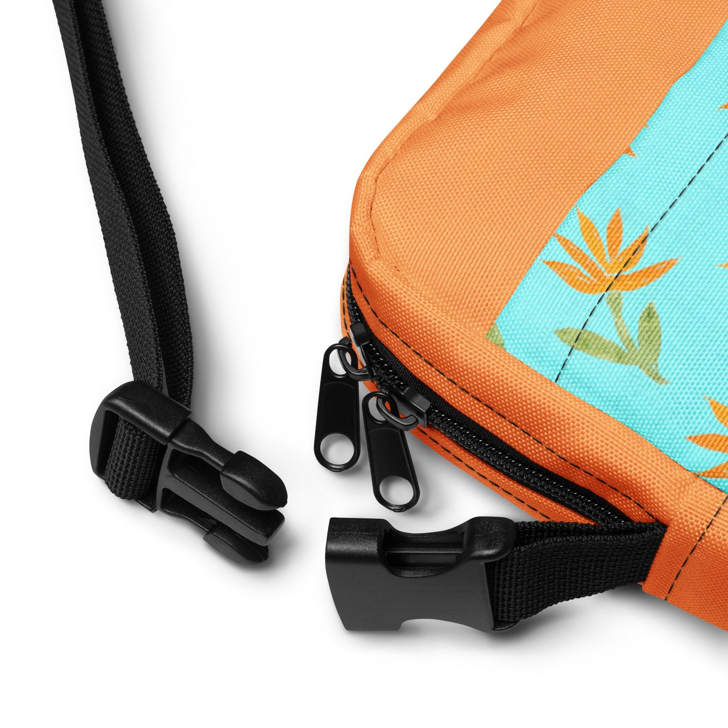 Orange Spikey Floral Crossbody Bag
