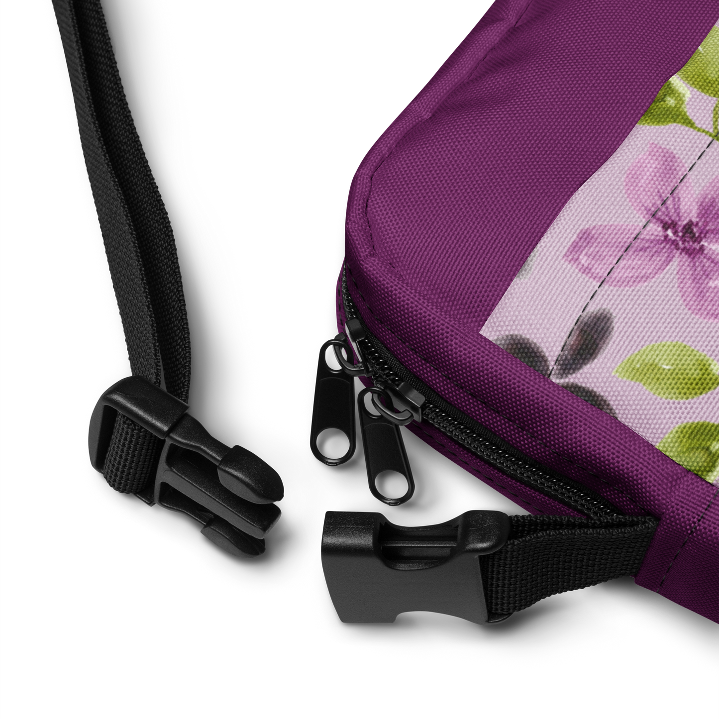 Purple Flowers Crossbody Bag