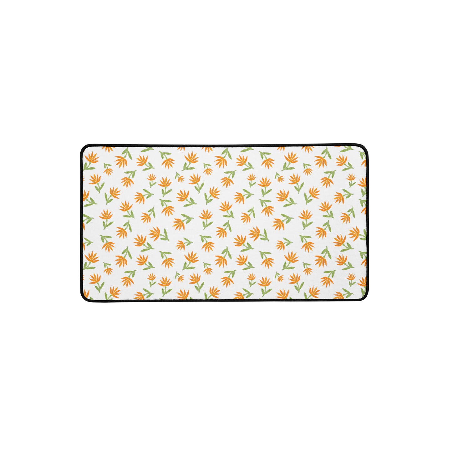 Desk Mats - Orange Tropical Florals (12"x22")