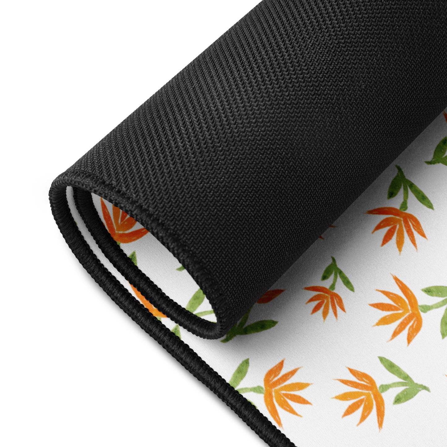 Desk Mats - Orange Tropical Florals (12"x22")