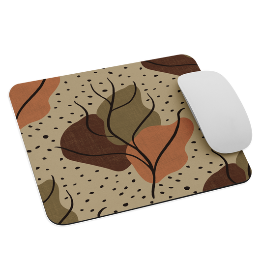Neutral Leaves Mouse Pad