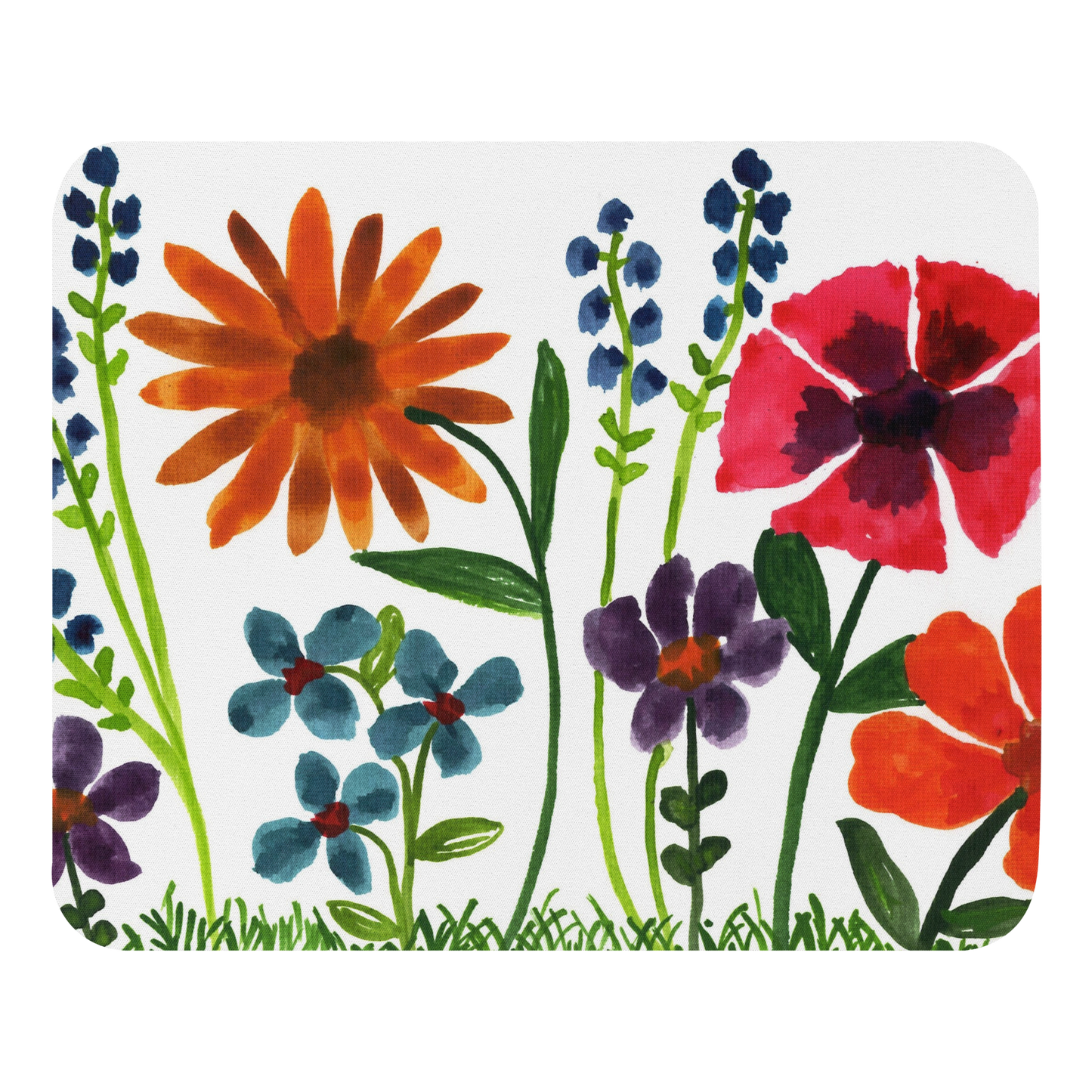 Watercolor Flowers Mouse Pad