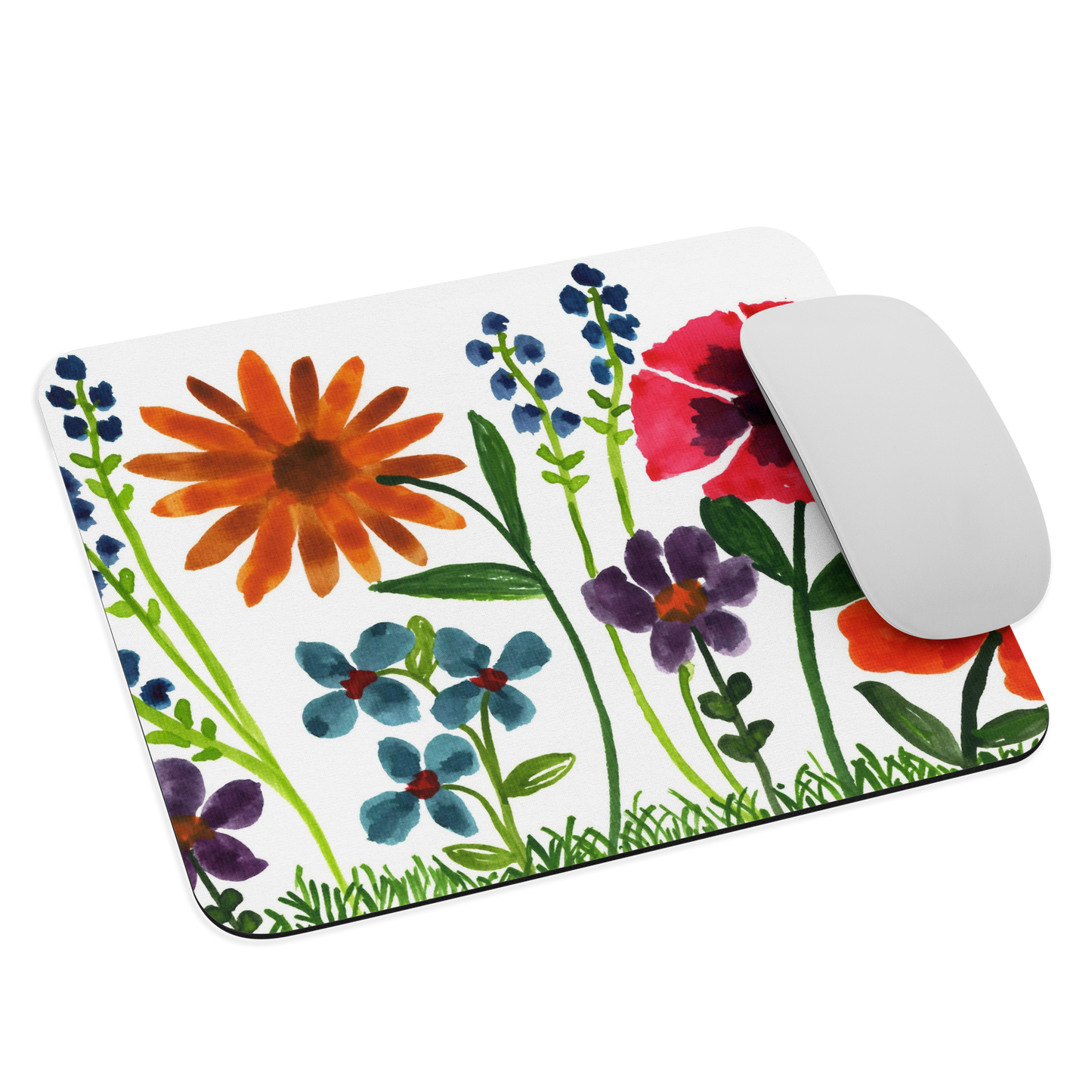 Watercolor Flowers Mouse Pad