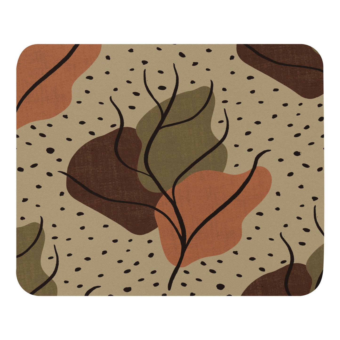 Neutral Leaves Mouse Pad