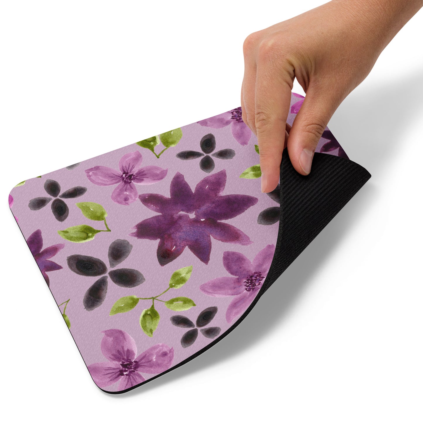 Purple Flowers Mouse Pad