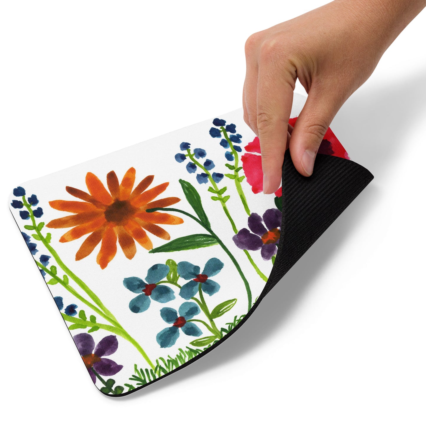 Watercolor Flowers Mouse Pad