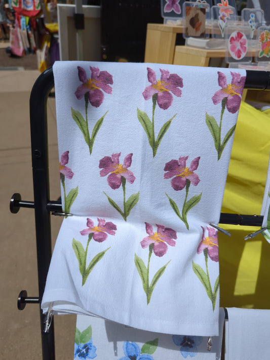 Tea Towels - Purple Iris Scatter