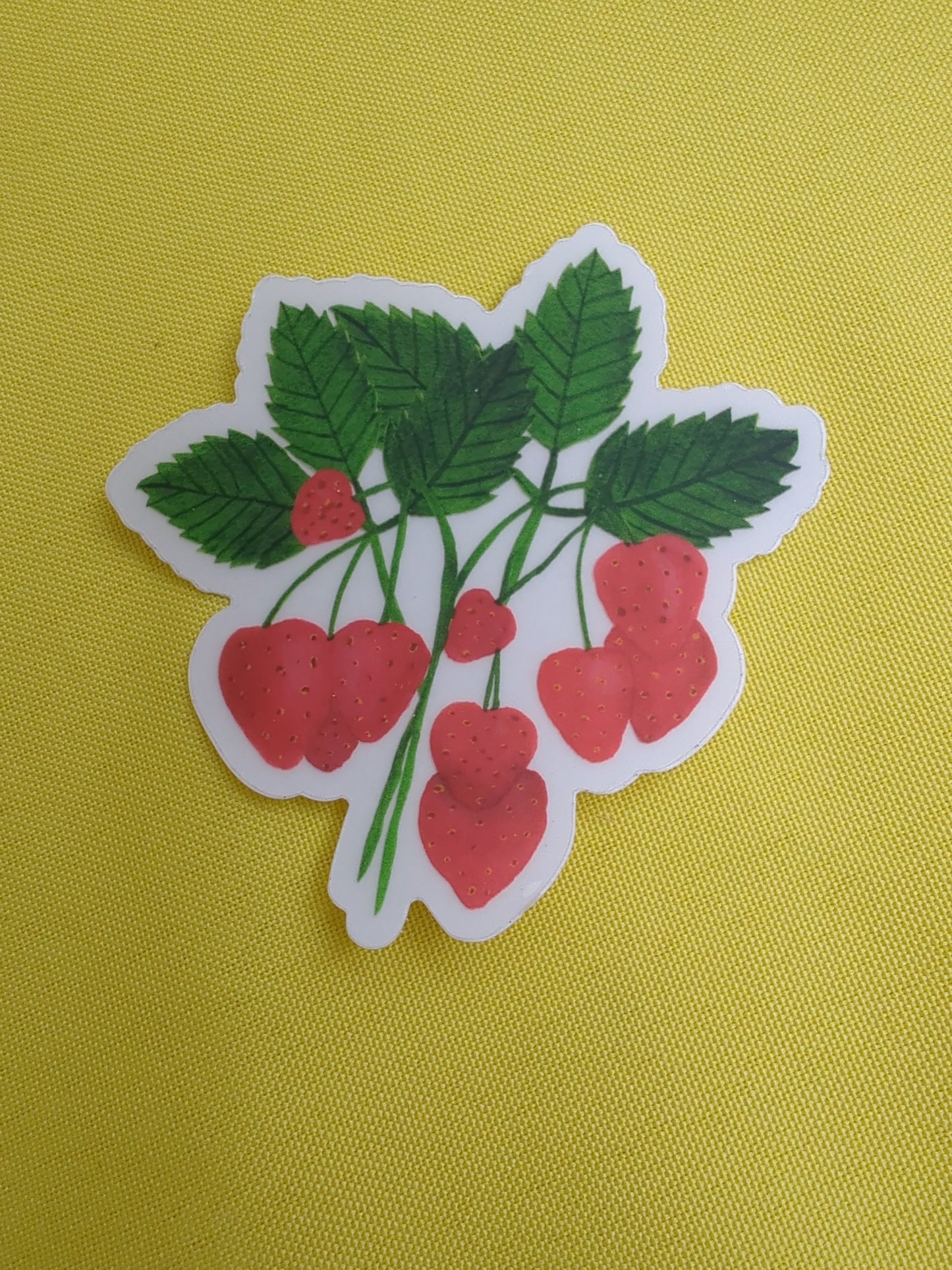 Strawberries clear sticker